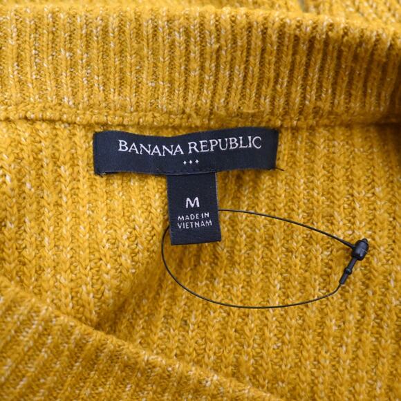 Banana Republic Womens M Autumn Yellow Gold Pullover Knit Sweater - Picture 7 of 8